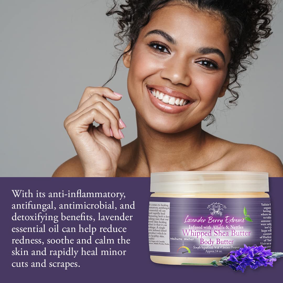 Yadain Lavender Berry Extreme Body Butter – Whipped Shea for Hydration, Elasticity & Recovery | 12oz