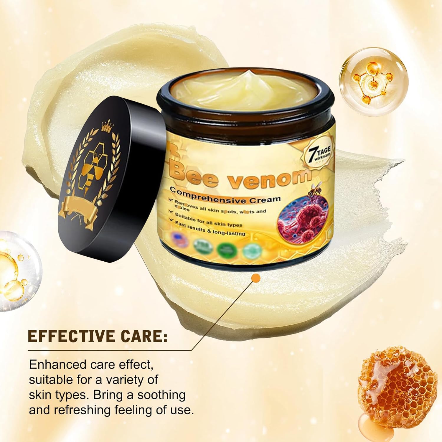 YAGUAN Bee Venom Cream – Natural Anti-Aging Skin Treatment for Sensitive Skin (1 PCS)