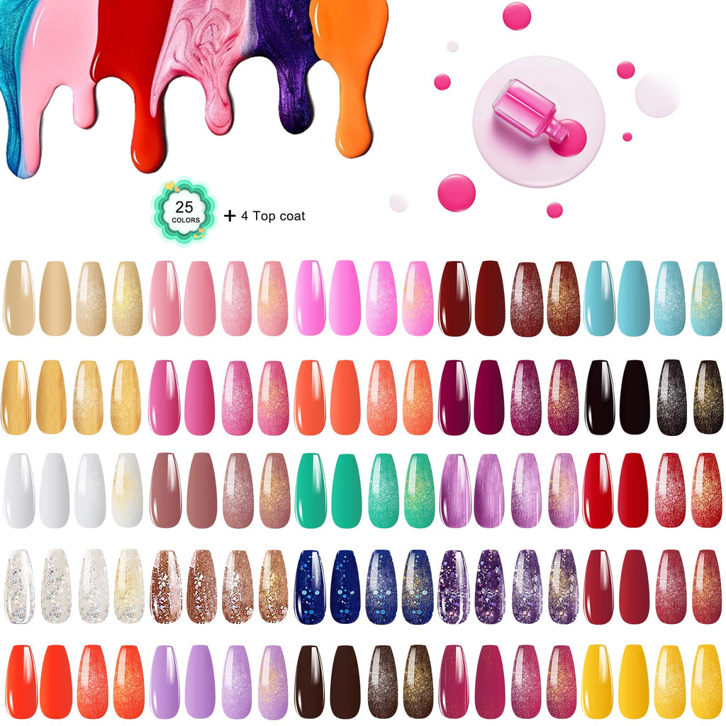 YALSYNY Gel Nail Polish Kit with UV Dryer & USB Nail Drill – DIY Home Nail Art