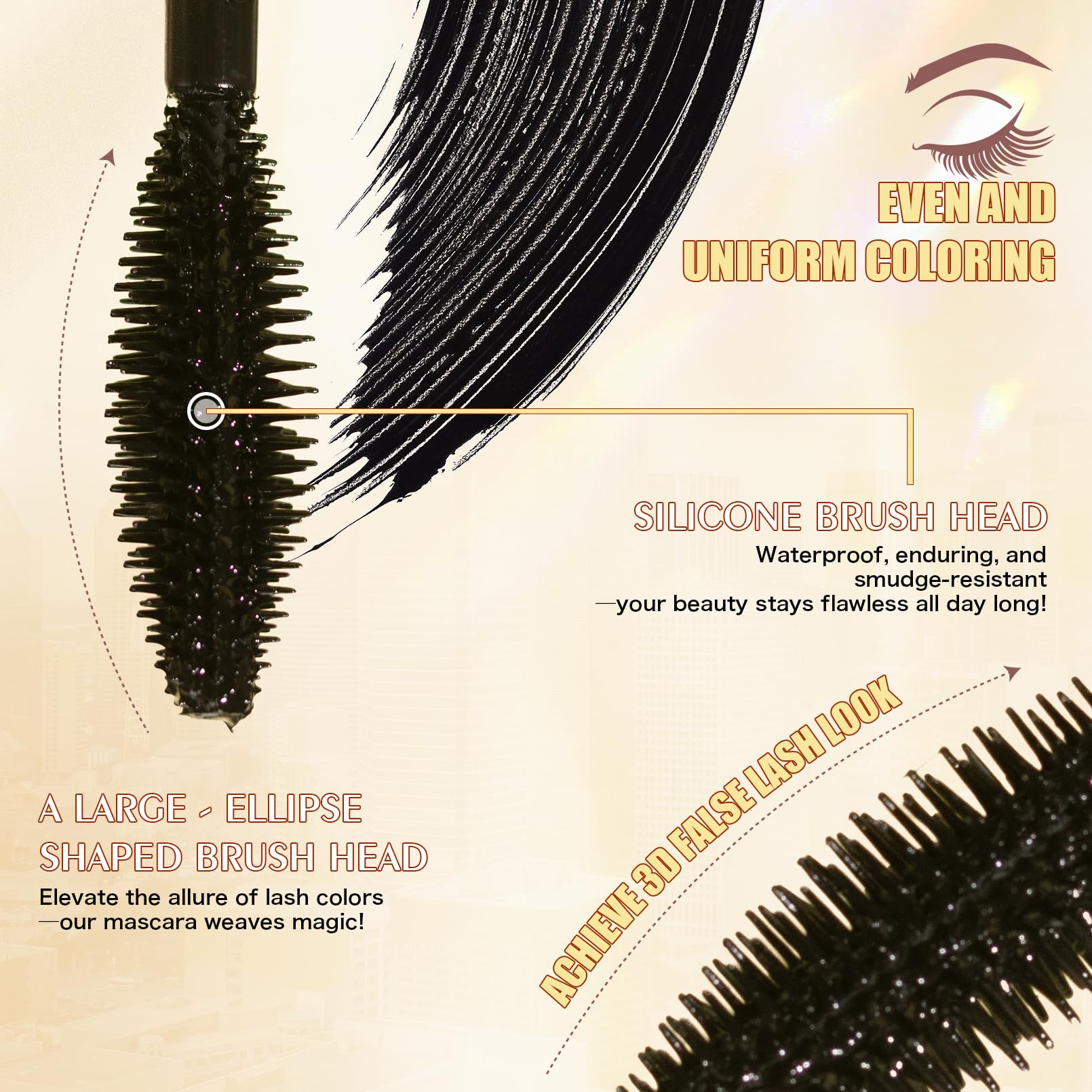 Yanqina Black Tubing Mascara – Waterproof, No-Smudge, Volume & Length
