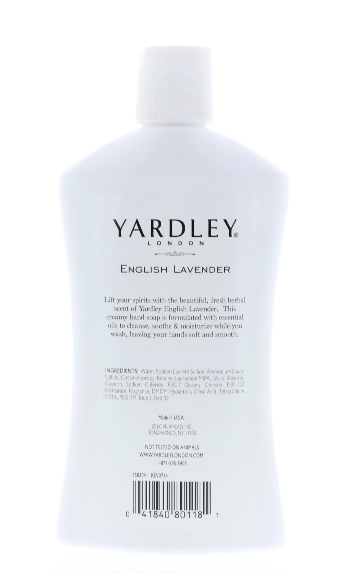 Yardley London English Lavender Hand Soap – Moisturizing & Soothing, 16 oz, 5-Pack