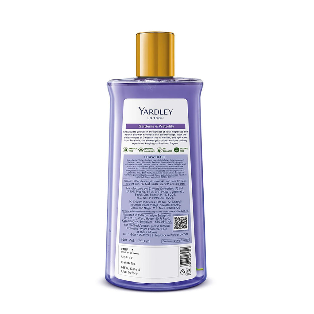 Yardley London Floral Essence Shower Gel Gardenia & Waterlily – 250ml