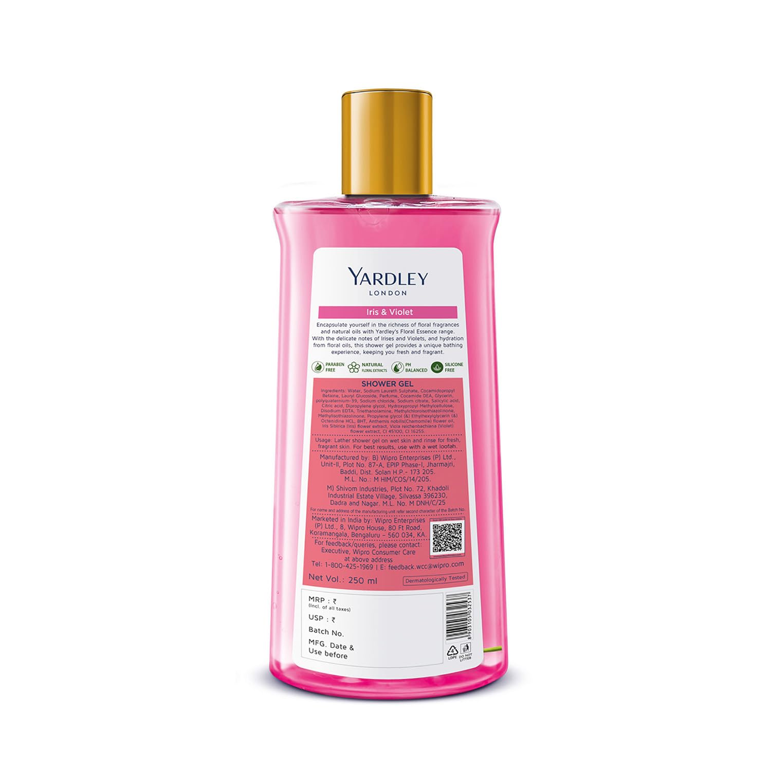 Yardley London Floral Essence Shower Gel Iris & Violet – 250ml