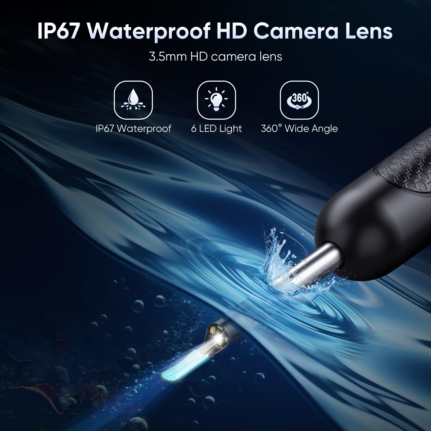 Yardstick Ear Wax Removal Kit with 1296P Camera & 6 LED Lights – Ear Canal Cleaner for iOS & Android