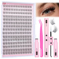 Yawamica Natural Lash Extension Kit – Wispy 9-11mm Clusters, 180pcs with Bond & Seal