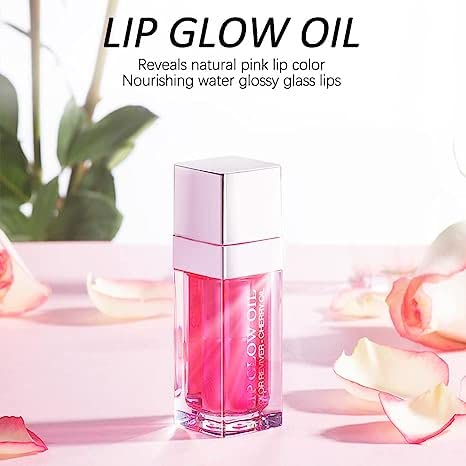 YCNASSS 3 Pcs Plumping Lip Oil – Hydrating Glow, Tint, Long-Lasting Transparent Gloss