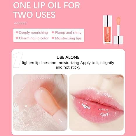 YCNASSS 3 Pcs Plumping Lip Oil – Hydrating Glow, Tint, Long-Lasting Transparent Gloss