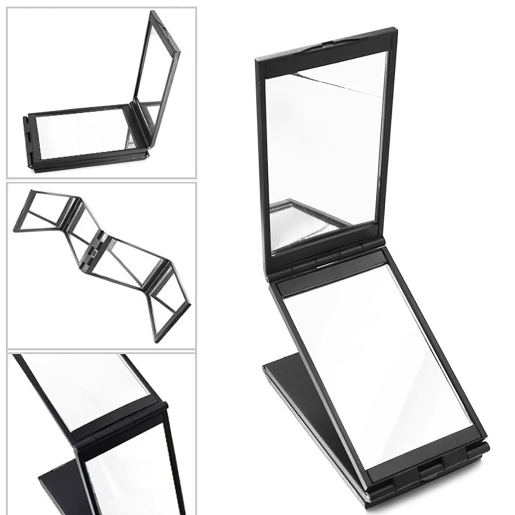 YCSSSD Self Haircut Mirror 4-Way Folding Barber Mirror – 360° View for Haircut, Styling & Grooming