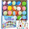 Yekery Bath Bomb Gift Set – 20 Pack with Surprise Toys Inside | Kids Safe Handmade Fizzy Balls