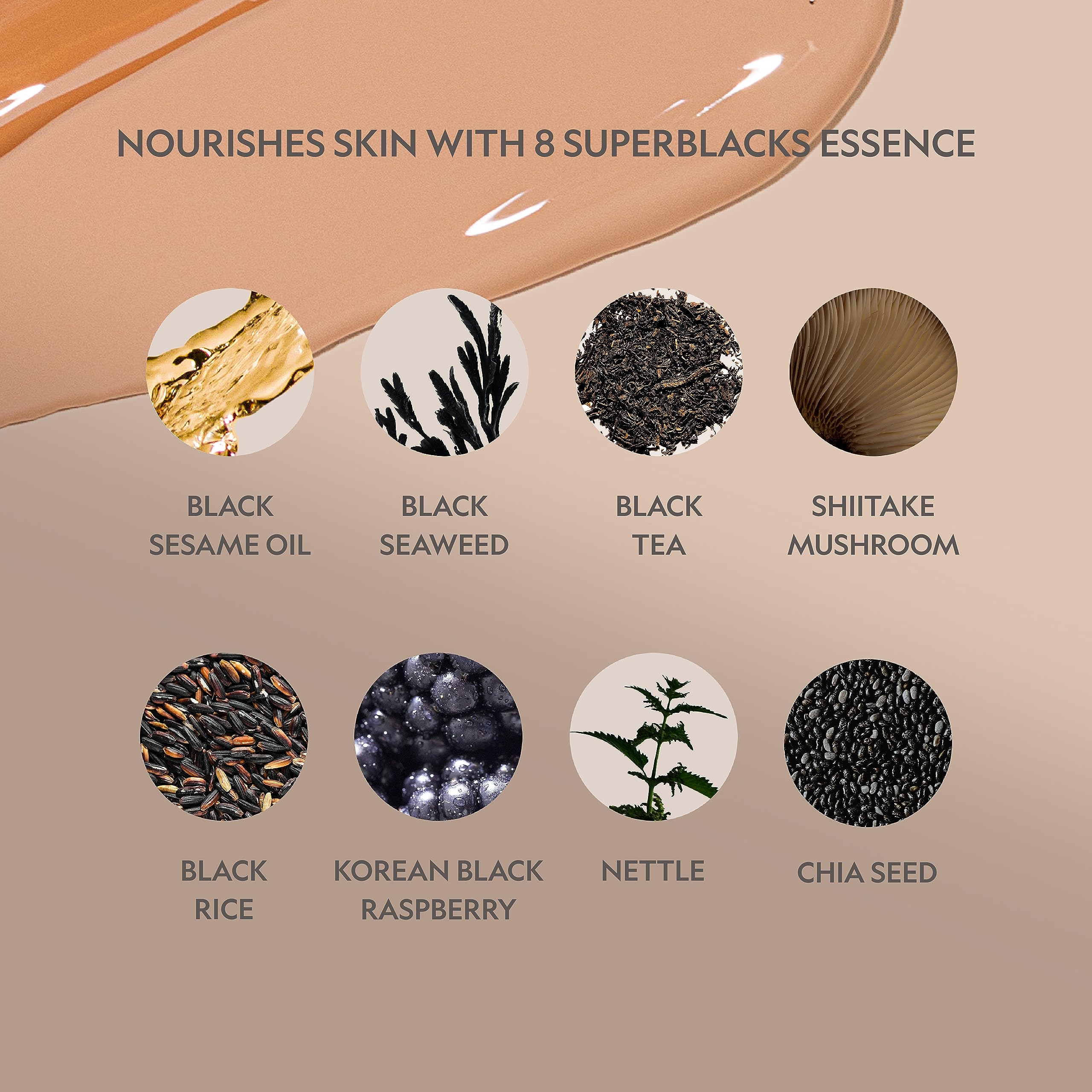YENSA Serum Foundation Makeup - Super Silk Full Coverage with Peptides, Vitamin C & Ferulic Acid - Deep 1 (1 oz)
