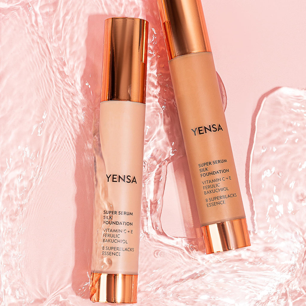 YENSA Serum Foundation Makeup – Super Silk Full Coverage with Peptides, Vitamin C & Ferulic Acid | Fair 3 (1 oz)