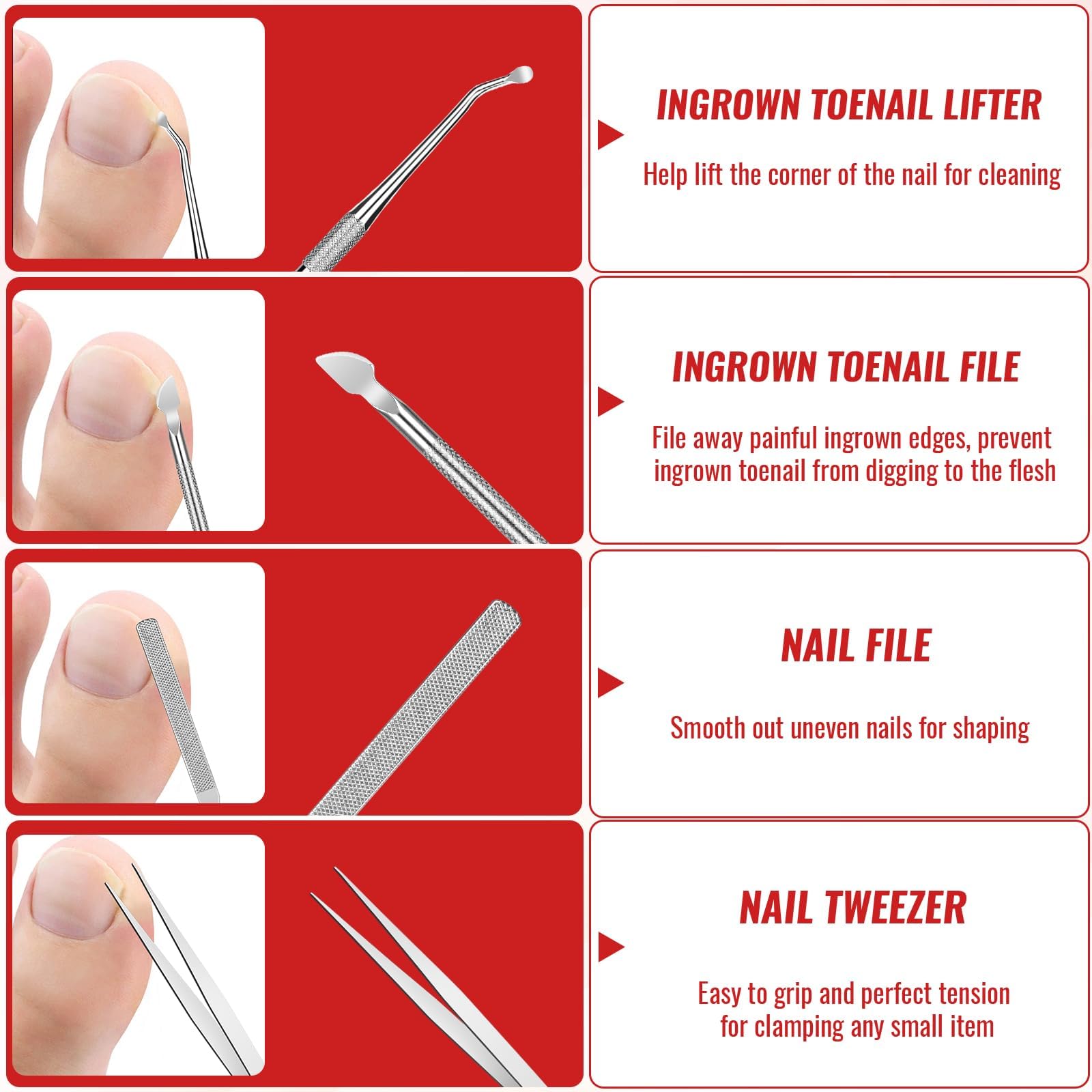 YEQOIZ Ingrown Toenail Removal Kit — All-In-One Home Care Tools