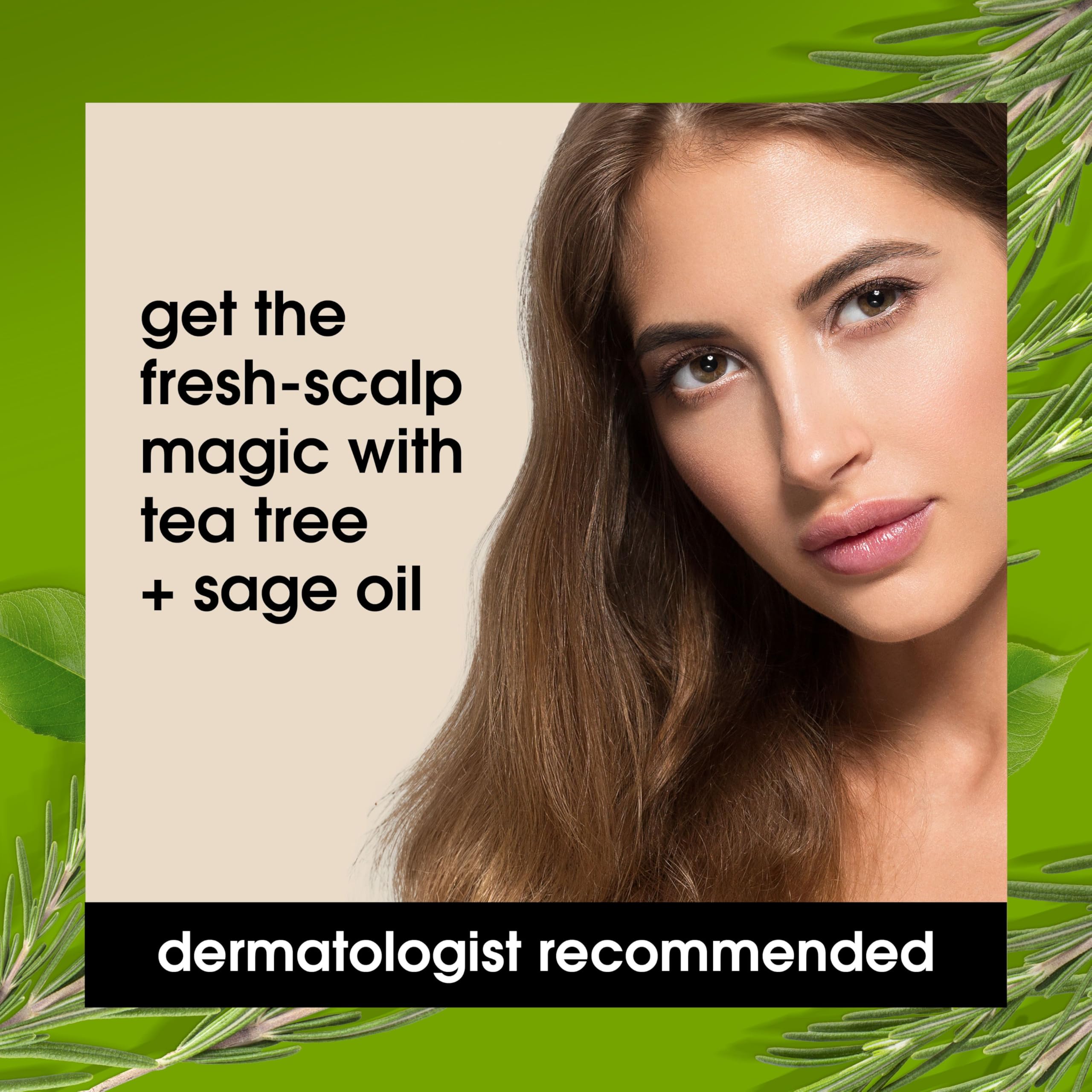 Yes To Tea Tree Scalp Relief Shampoo – pH-Balanced Calming Cleanser with Tea Tree & Sage Oil, 12 fl oz, 2-Pack, Natural & Cruelty-Free