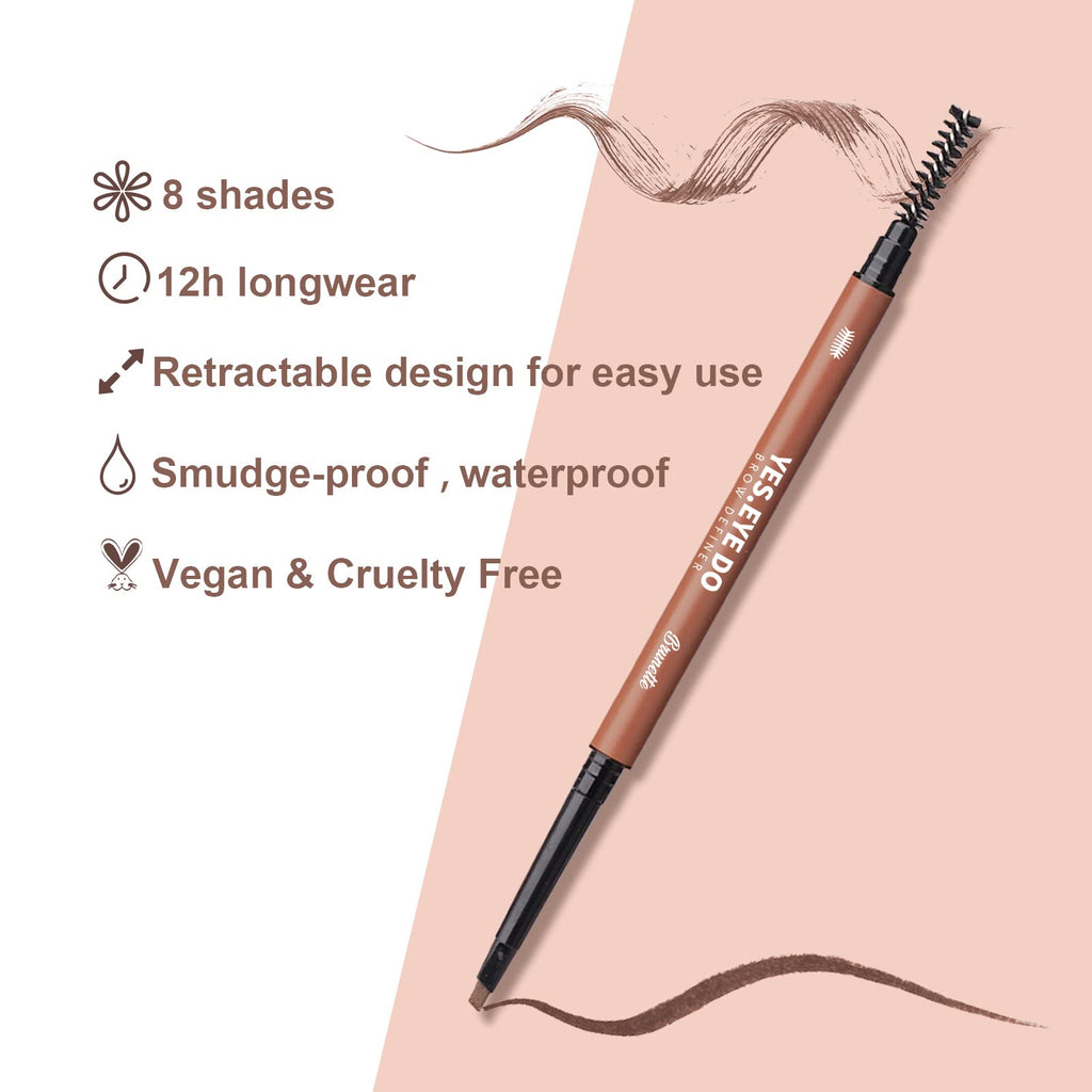 Auburn Eyebrow Pencil by YES.EYE DO — Waterproof Auto Brow Pen with Spoolie