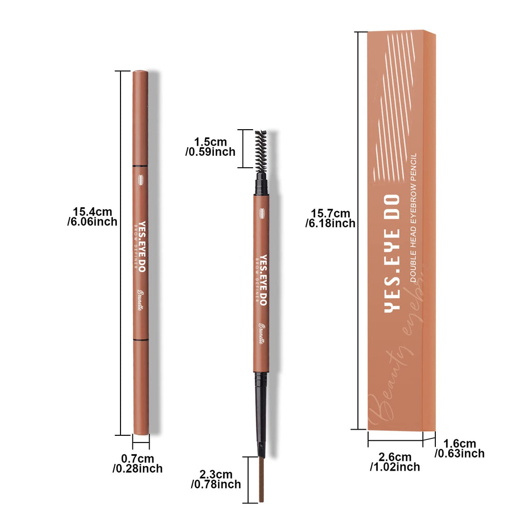 Auburn Eyebrow Pencil by YES.EYE DO — Waterproof Auto Brow Pen with Spoolie