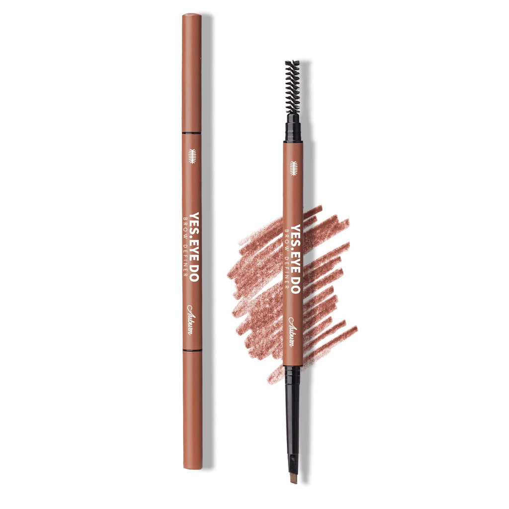 Auburn Eyebrow Pencil by YES.EYE DO — Waterproof Auto Brow Pen with Spoolie