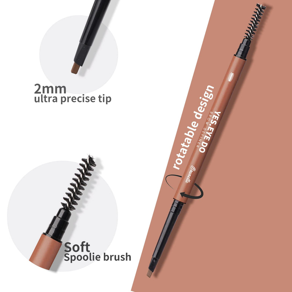 Auburn Eyebrow Pencil by YES.EYE DO — Waterproof Auto Brow Pen with Spoolie