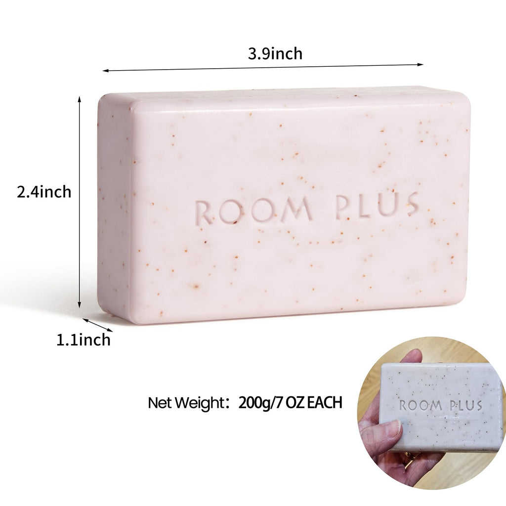 YESUN Fragrance Bar Soap – 2-Pack, 14 oz, Organic Oils, Floral Scent, Walnut Powder Exfoliation