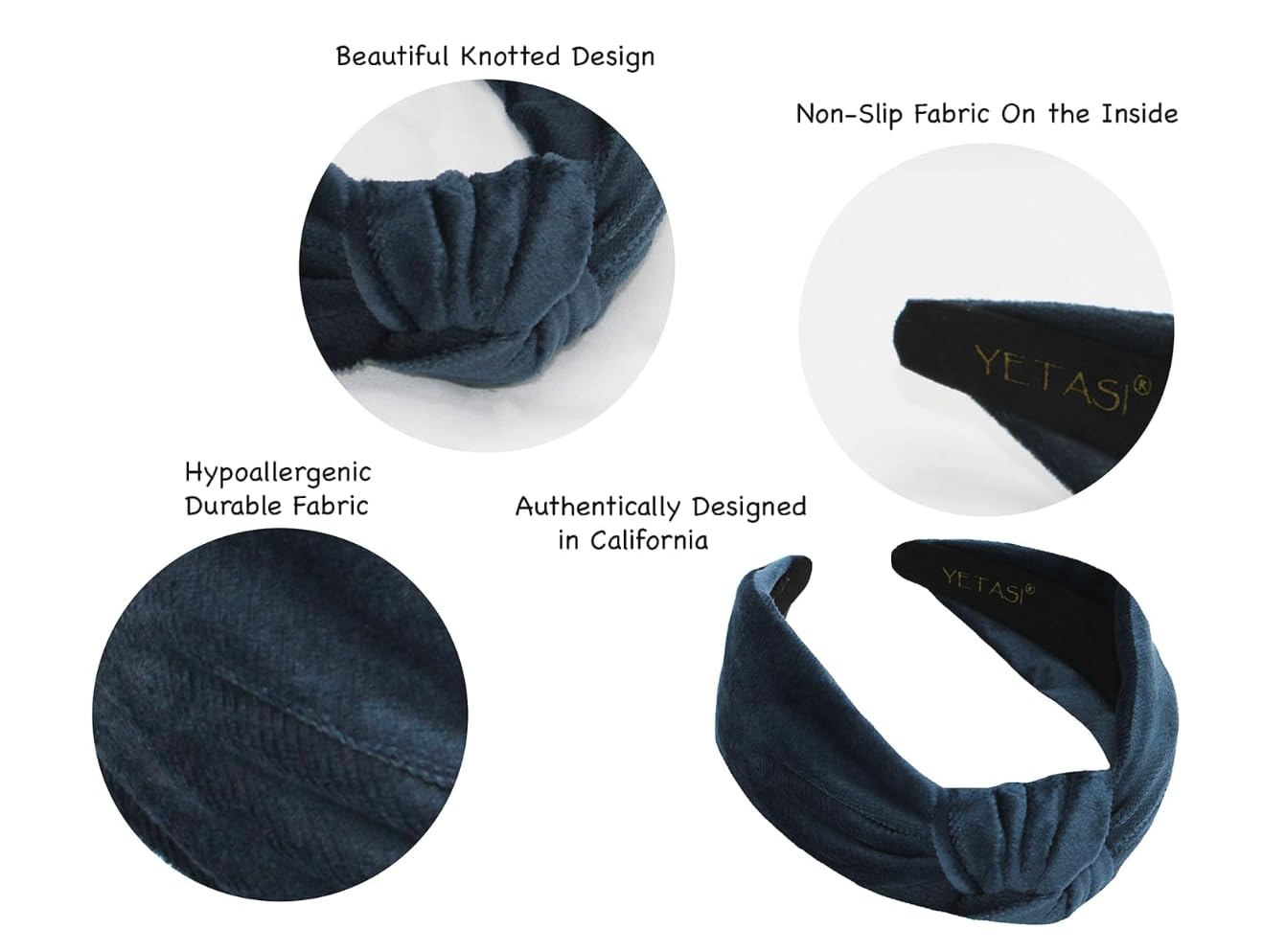 YETASI Headbands for Women – Pastel Blue, 1 Count (Pack of 1)