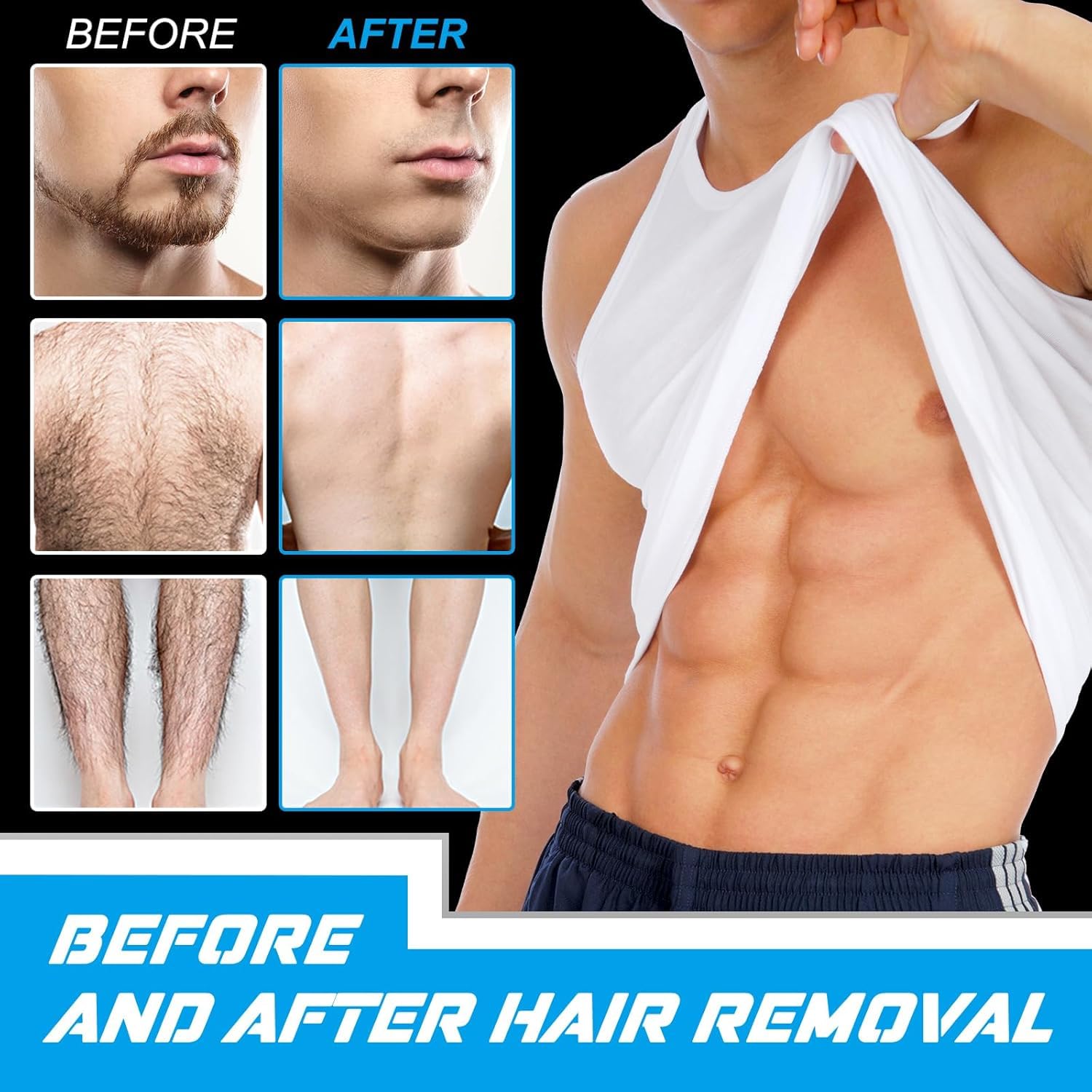 YHFGTTIO Hair Removal Cream for Men – Intimate Area, Painless & Gentle, All Skin Types