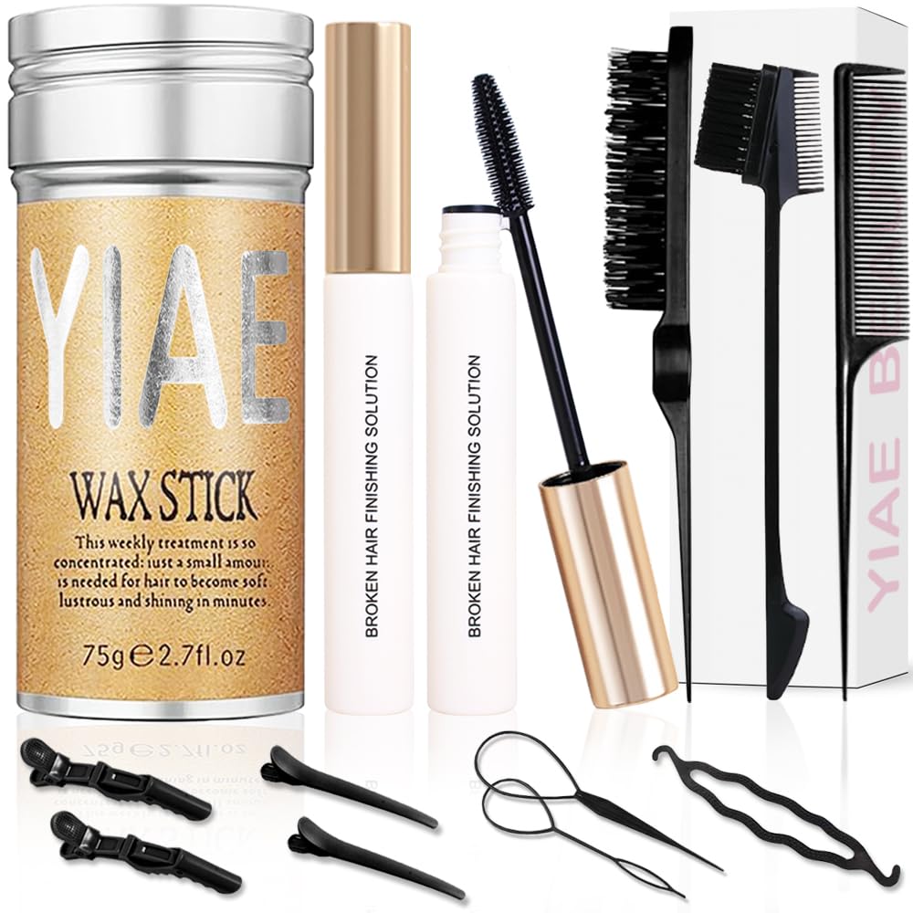YIAE Wax Stick Hair Slick Kit — Edge Control & Non-Greasy Pomade (75 g + 30 ml)