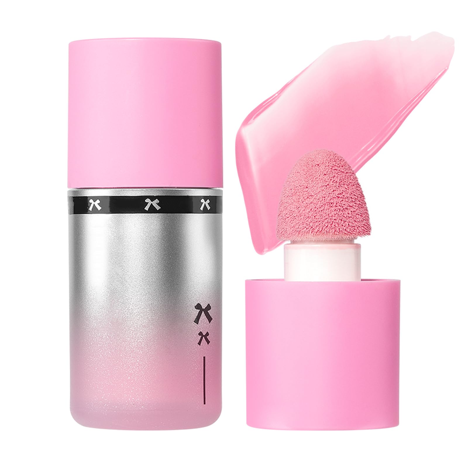 YiGuMy Blush Liquid Makeup Cream Stick – Soft Peach, Weightless Watercolor Finish, Easy Application (V1 Milk Powder)