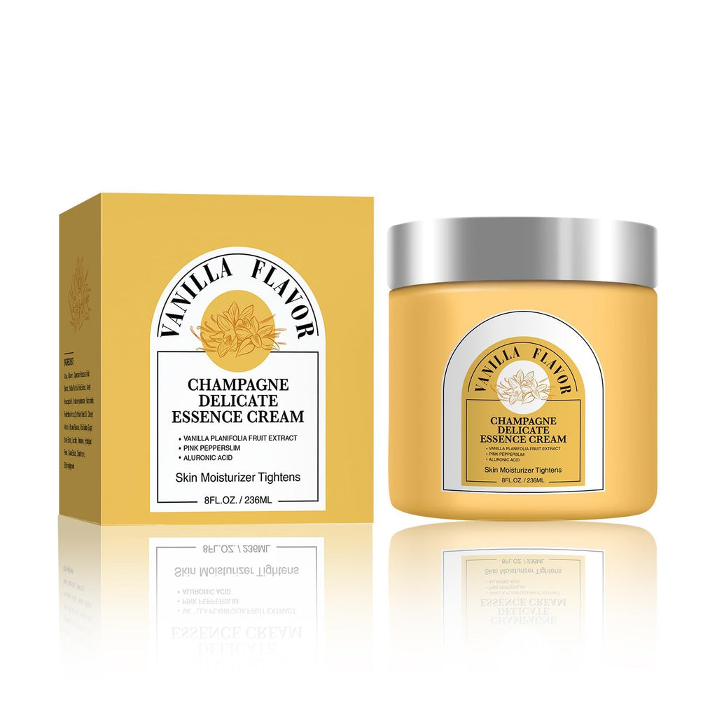 YILEST Champagne Lift Body Cream – Hydrating & Firming for Face & Body | 8 oz Vanilla
