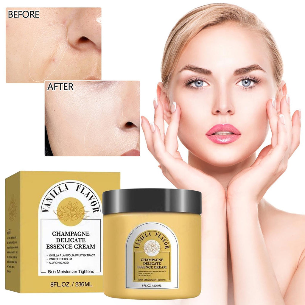 YILEST Champagne Lift Body Cream – Hydrating & Firming for Face & Body | 8 oz Vanilla