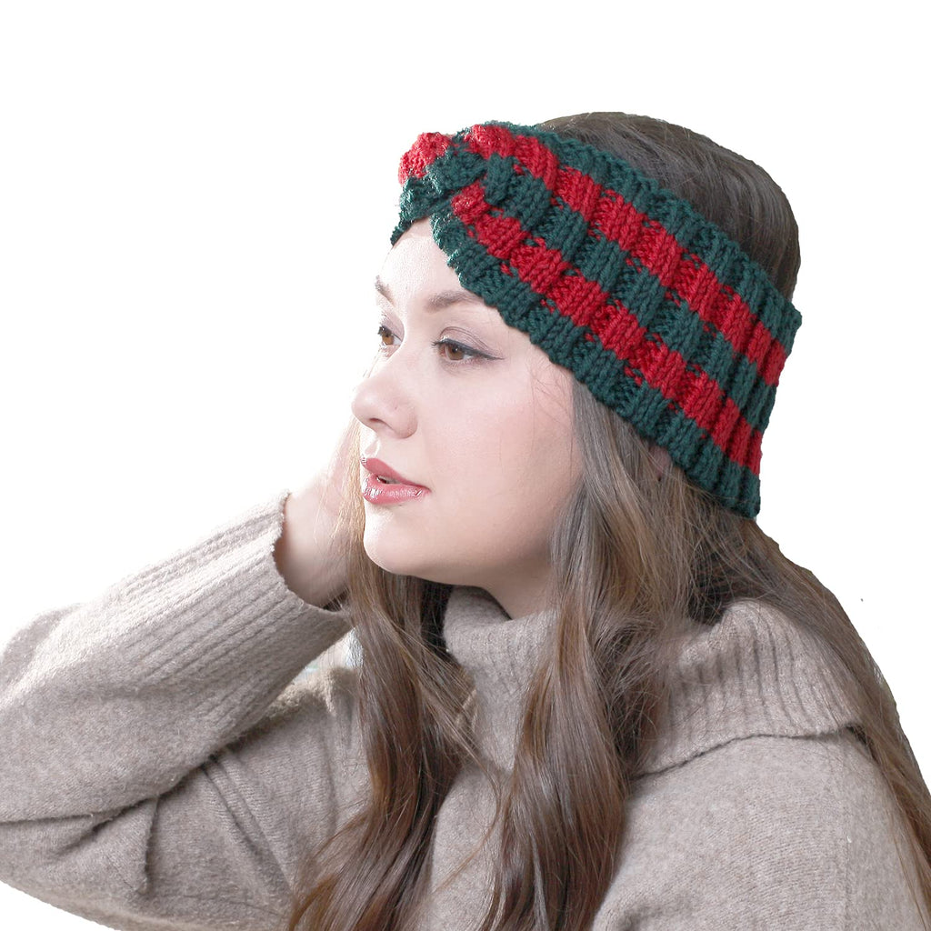 Yili Maizi Chunky Knit Headbands - Braided Winter Ear Warmers for Women