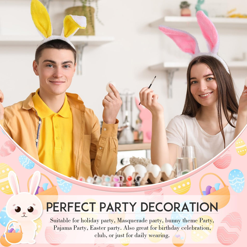Yinder 48 Pcs Bunny Ears Headbands – Easter Rabbit Hair Hoop for Party Favors & Cosplay (Classic)