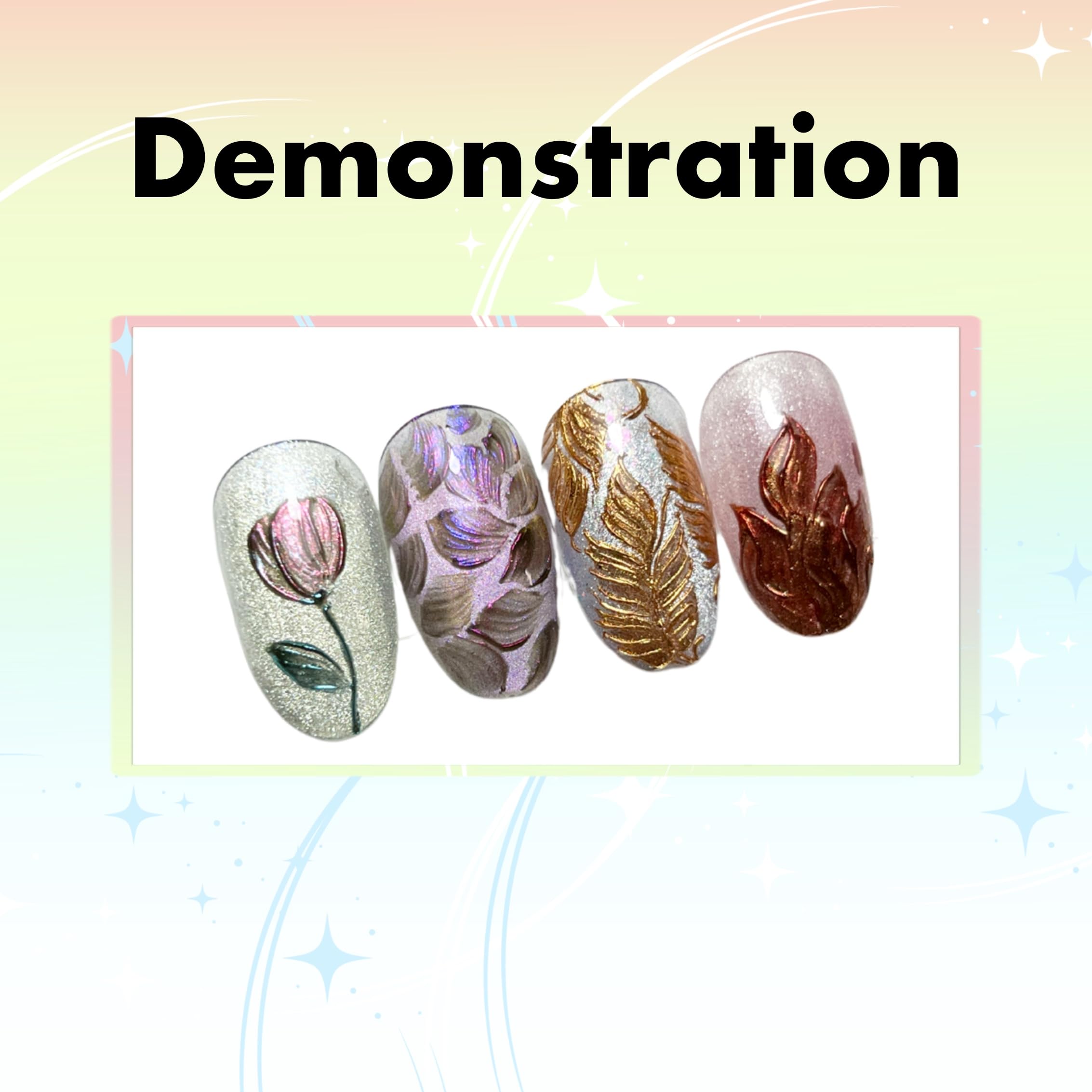 YJMyujimi Nail Gel Sculpture Gel 5g – Black & White Chrome, Clear Stroke, Non-Wipe