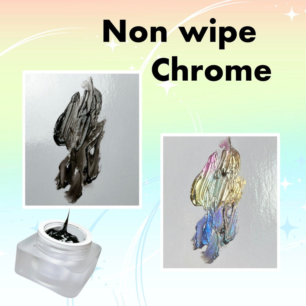 YJMyujimi Nail Gel Sculpture Gel 5g – Black & White Chrome, Clear Stroke, Non-Wipe