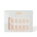 YN Young Nails Press On Nails – Glue-On Nails for Women, Medium Oval, Includes Glue, File & Tabs (Mommi White)