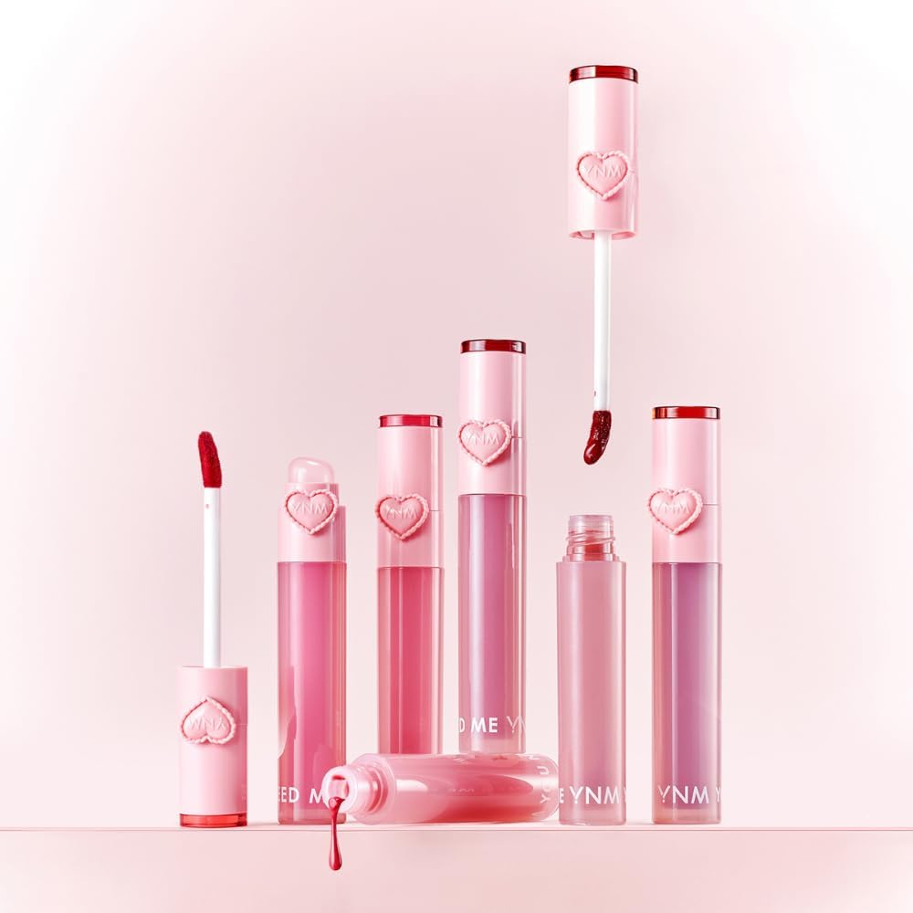 YNM Heart Jelling Tint Peach Jelling – Long-Lasting K-Beauty Lip Tint with Built-In Silicone Brush