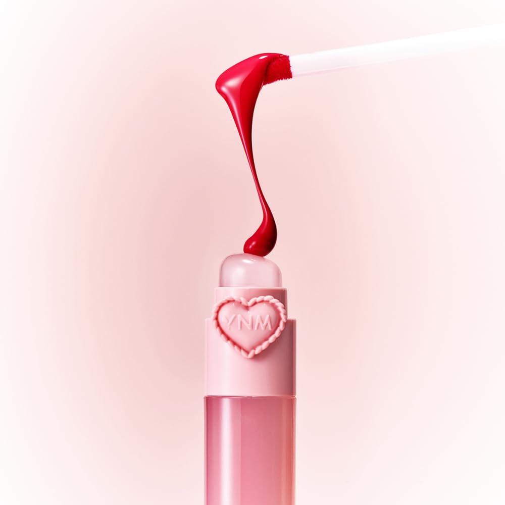 YNM Heart Jelling Tint Pepper Jelling – Long-Lasting, Non-Sticky K-Beauty Lip Tint with Built-In Silicone Brush