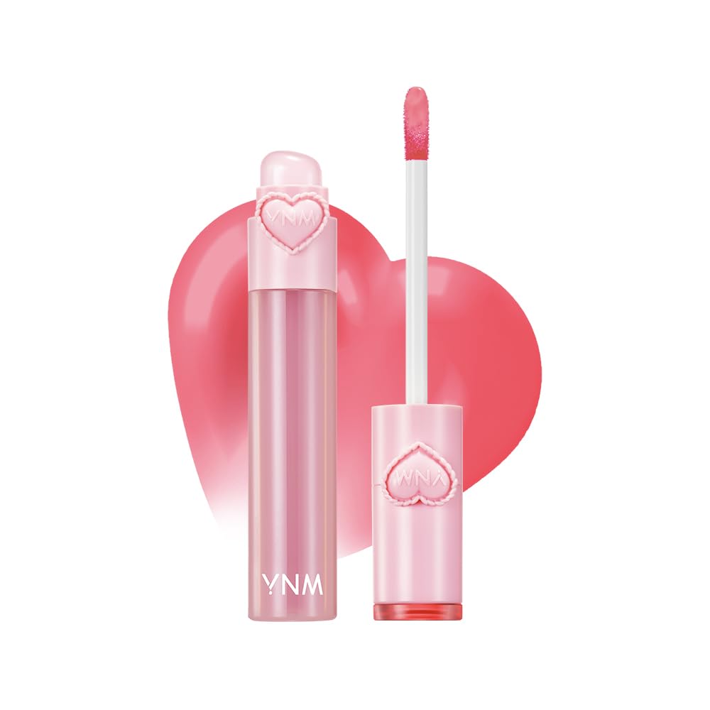 YNM Heart Jelling Tint Peach Jelling – Long-Lasting K-Beauty Lip Tint with Built-In Silicone Brush