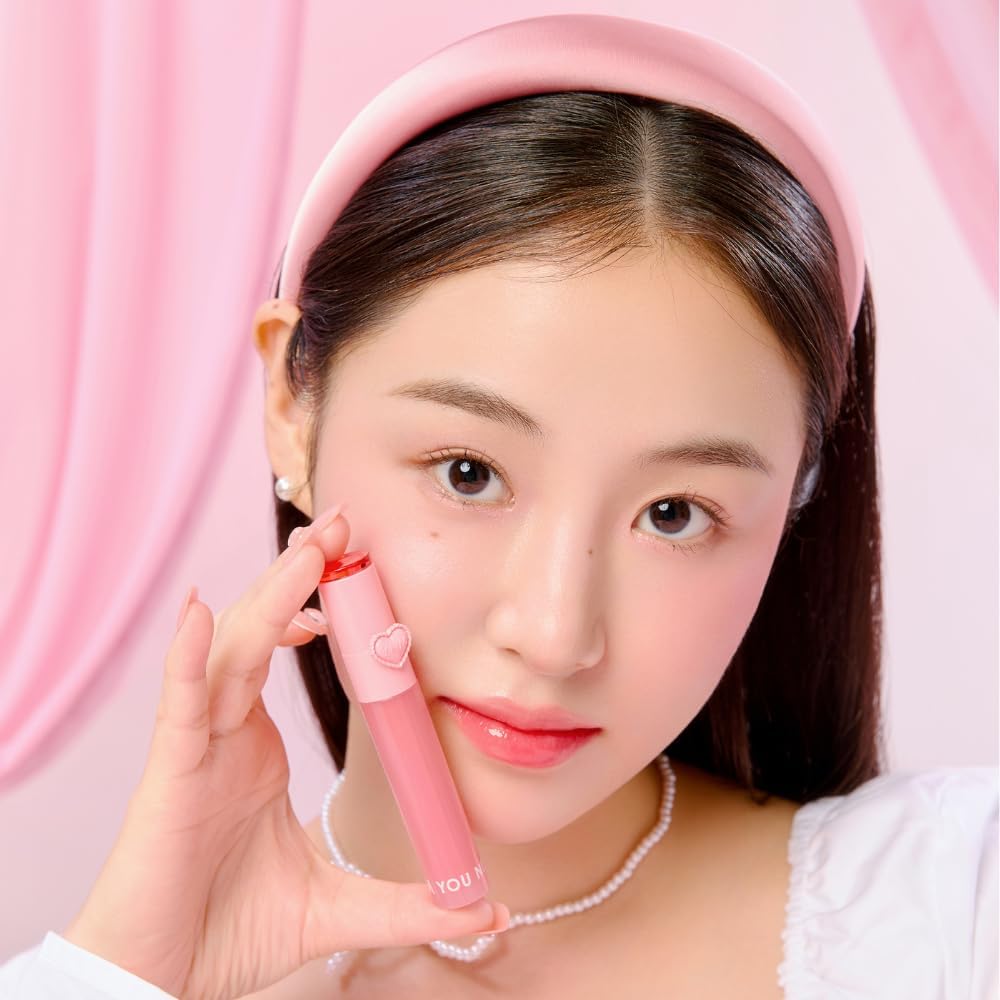 YNM Heart Jelling Tint Peach Jelling – Long-Lasting K-Beauty Lip Tint with Built-In Silicone Brush