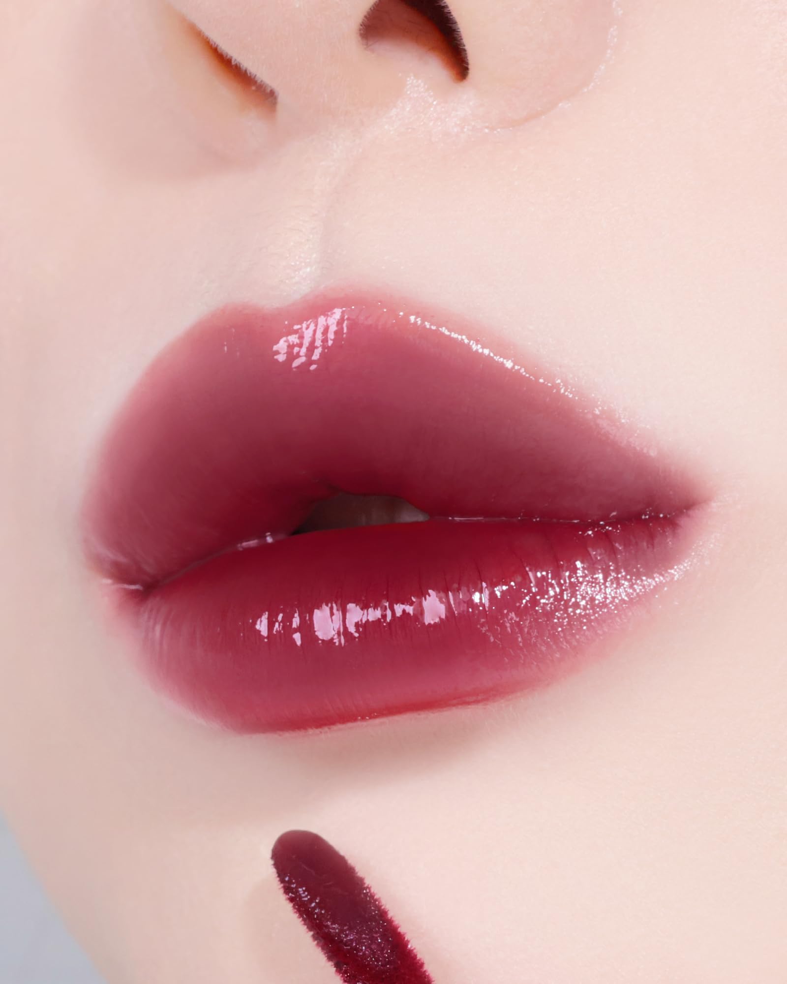YNM Heart Jelling Tint Plum Jelling — Long-Lasting Lip Tint with Silicone Brush