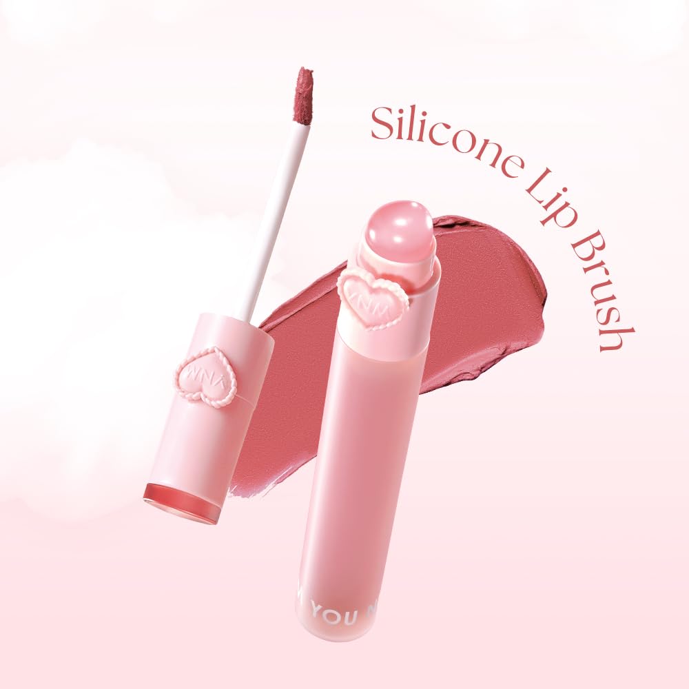 YNM Matte Veil Tint Salty Veil — Soft-Blur Lip Tint with Built-In Silicone Brush