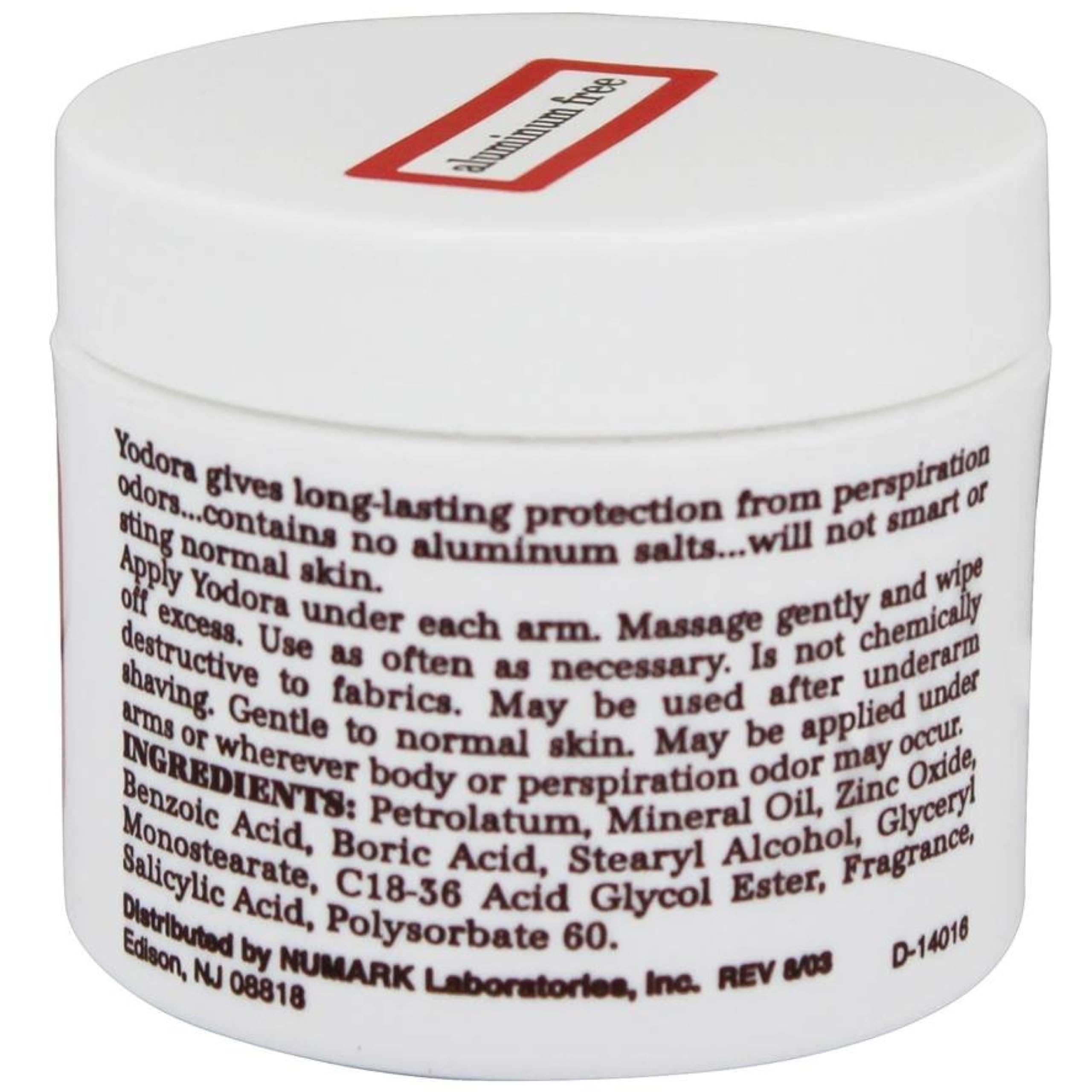 Yodora Deodorant Cream – Aluminum-Free Non-Irritating 4-Pack (2 oz Each)
