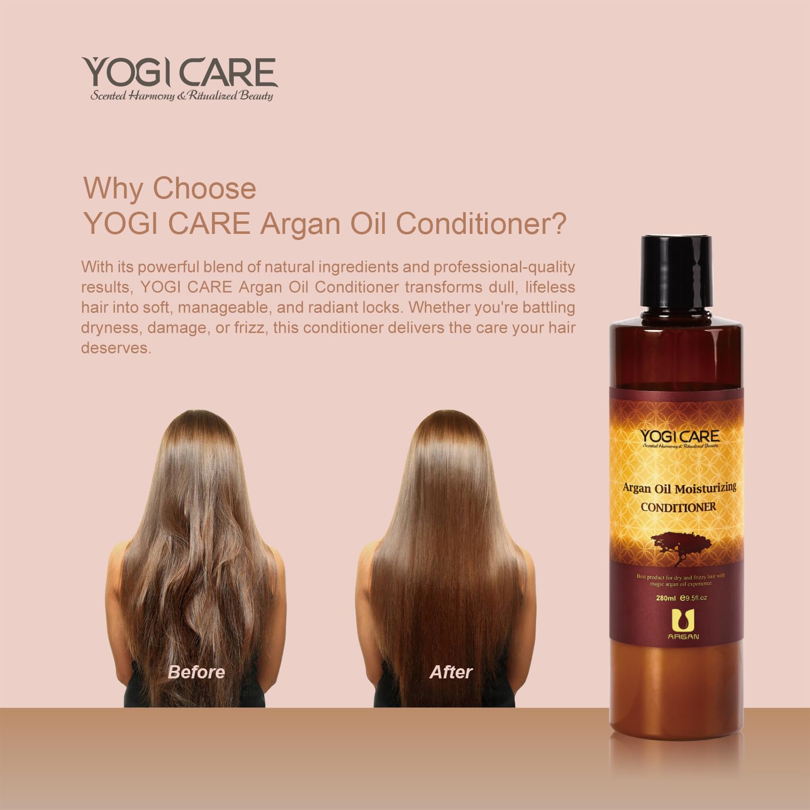 YOGI CARE Anti-Fall & Hair Growth Conditioner - Deep Moisture, Argan Oil & Biotin (300ml)