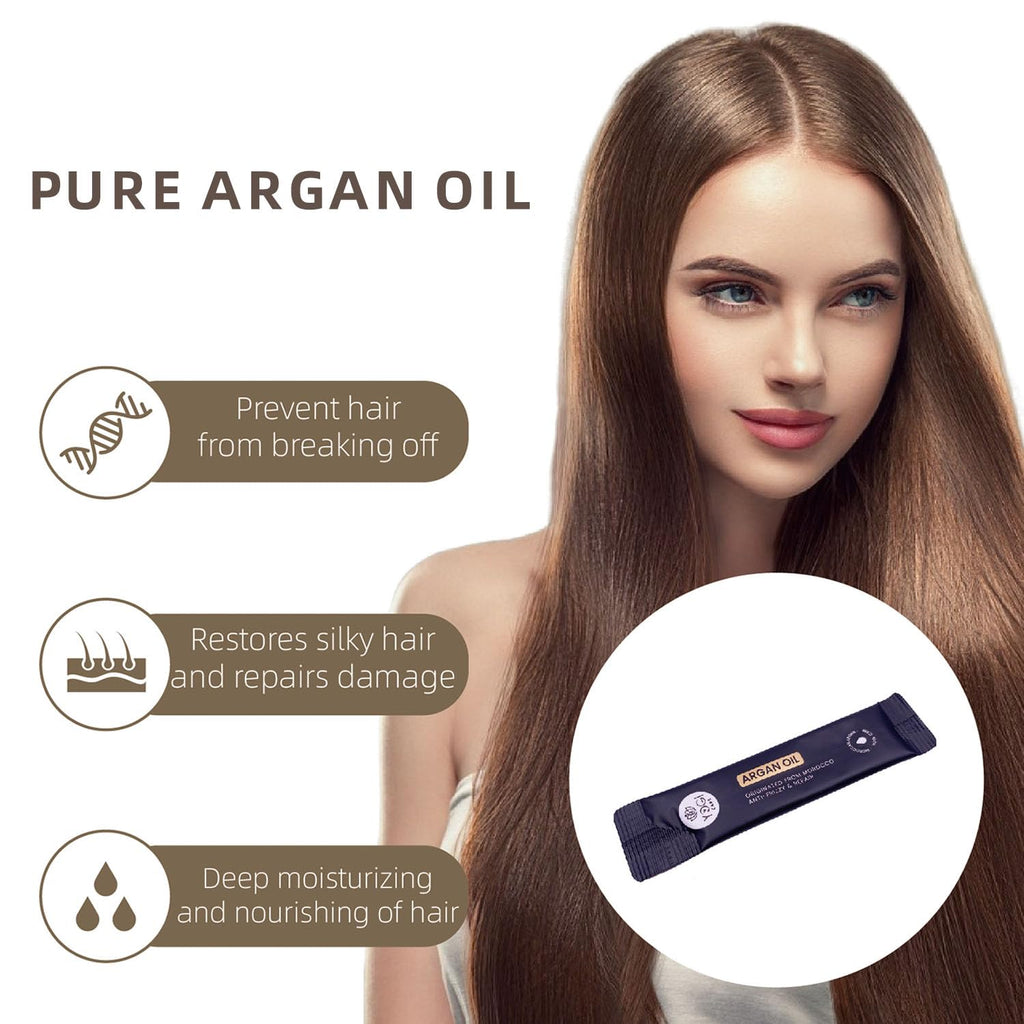 YOGI CARE 30-Pack Mini Moroccan Argan Oil Hair Serum – Travel-Size, Non-Greasy Frizz Control
