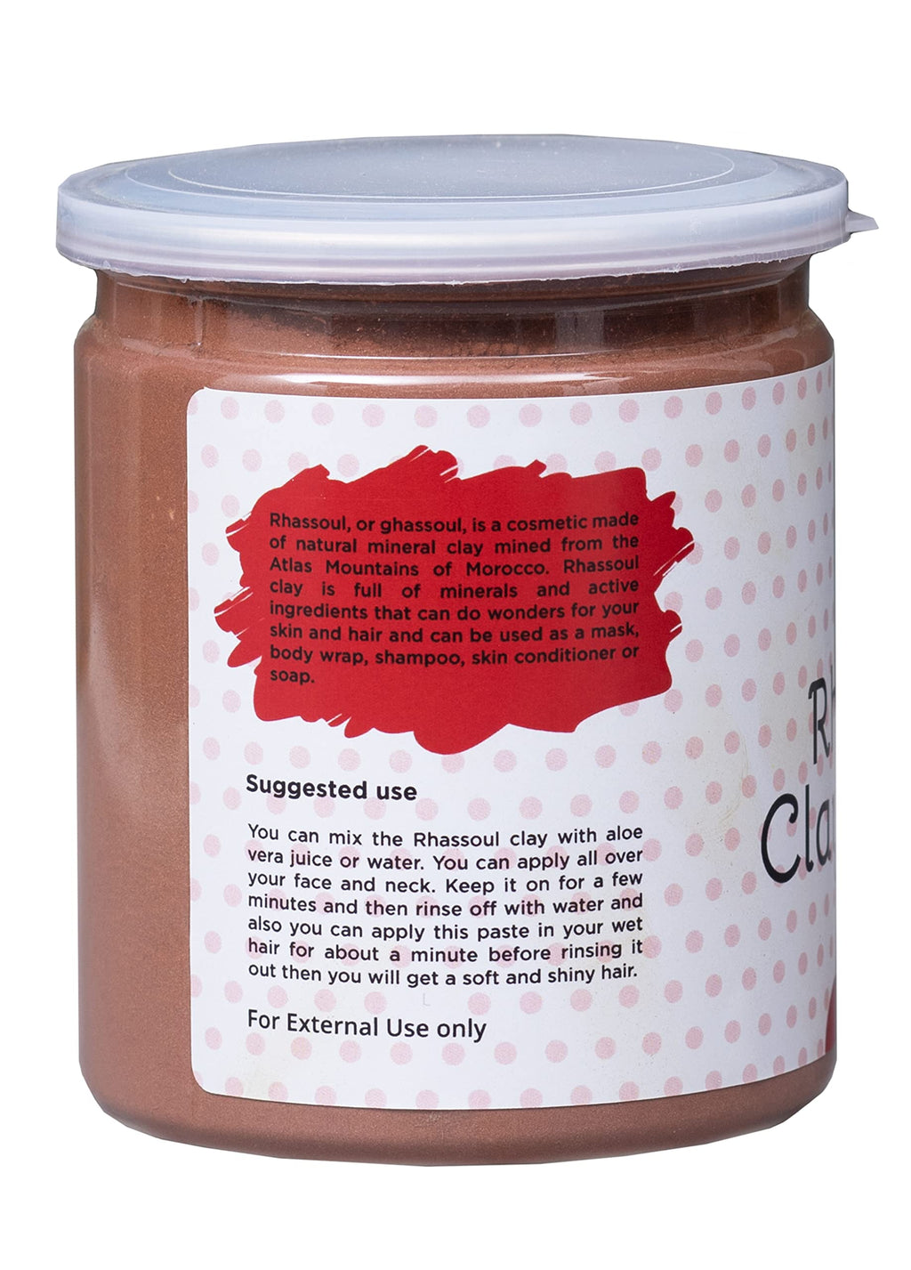 Rhassoul Clay for Hair & Face 1 LB | 100% Pure Rhassoul Clay Hair Mask | May Stain When Wet
