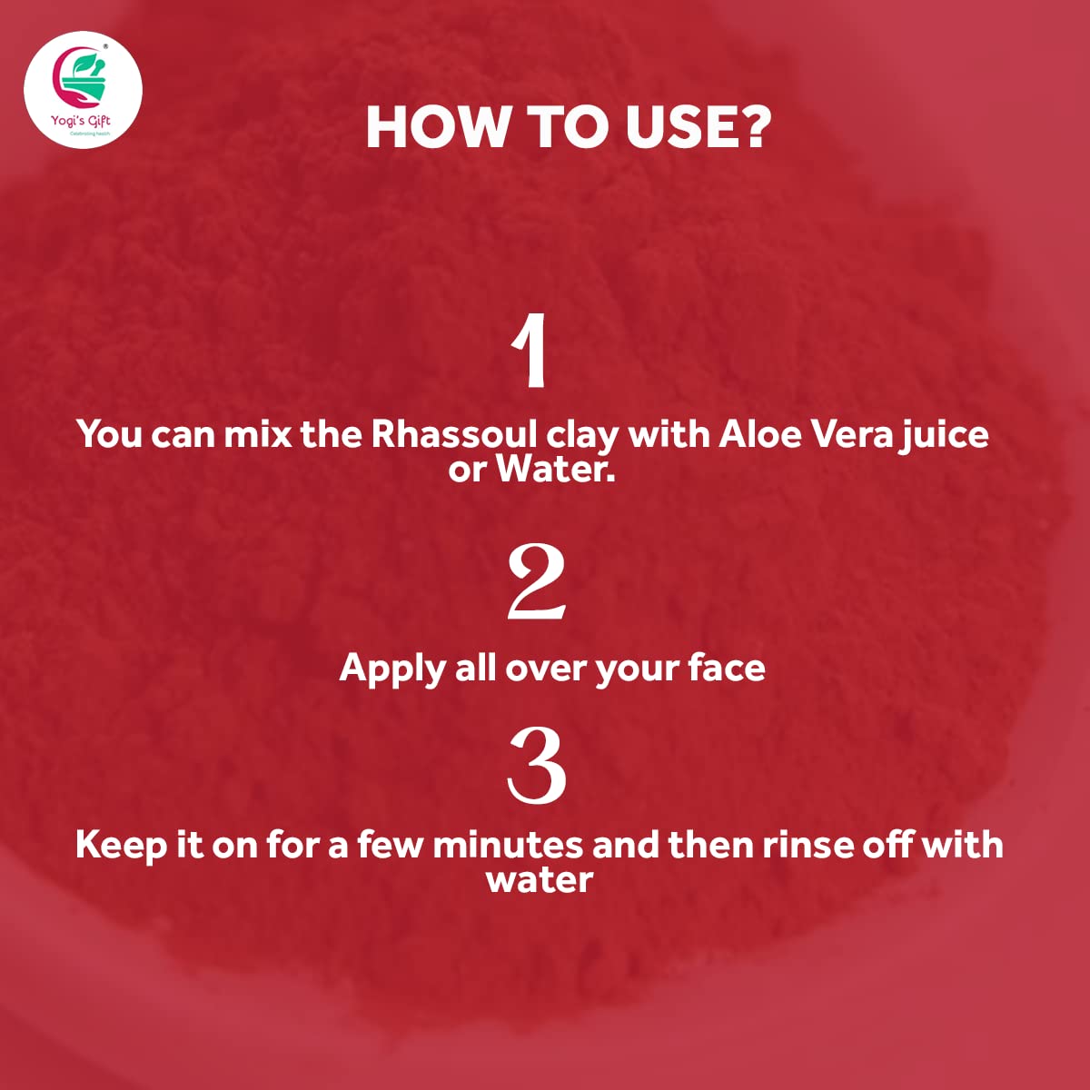 Rhassoul Clay for Hair & Face 1 LB | 100% Pure Rhassoul Clay Hair Mask | May Stain When Wet