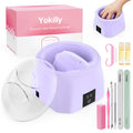 Yokilly Heated Nail Soaking Bowl – 50% Faster Nail Soak Off, Electric Manicure Bowl for Home Use (Purple)