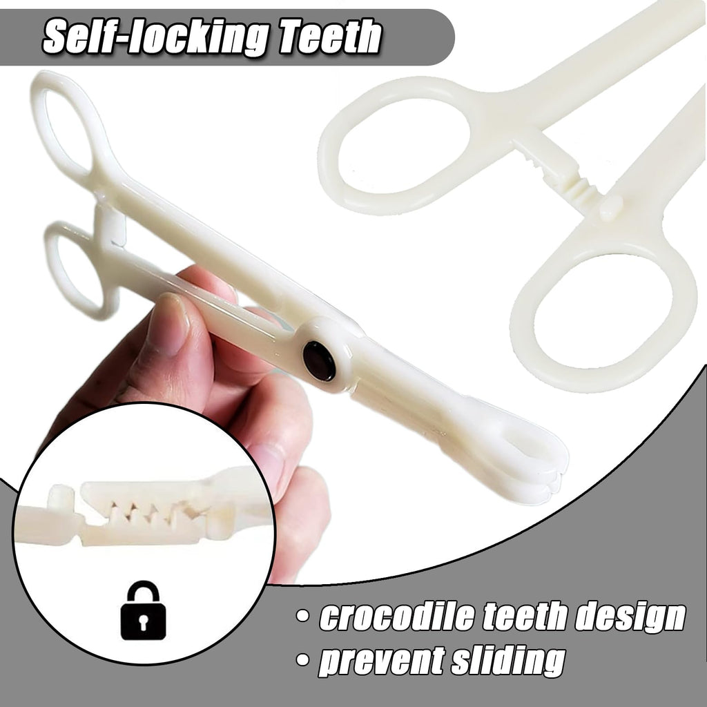 YONGDA Piercing Clamps Set 20pcs – Disposable PVC, Self-Locking, Round & Triangle Slotted
