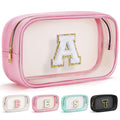 YOOLIFE Clear Makeup Bag – Valentine Gift for Teens & Teachers, Travel Essentials (Pink)