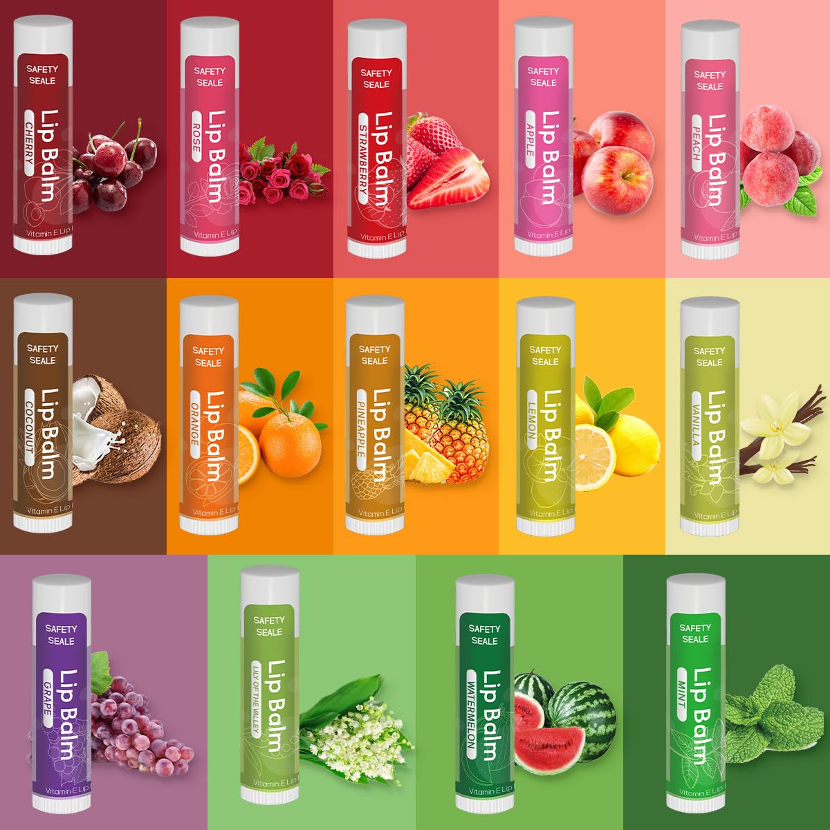 Yopela 84 Pack Lip Balm Bulk Variety Set – 14 Flavors, Hydrating & Natural