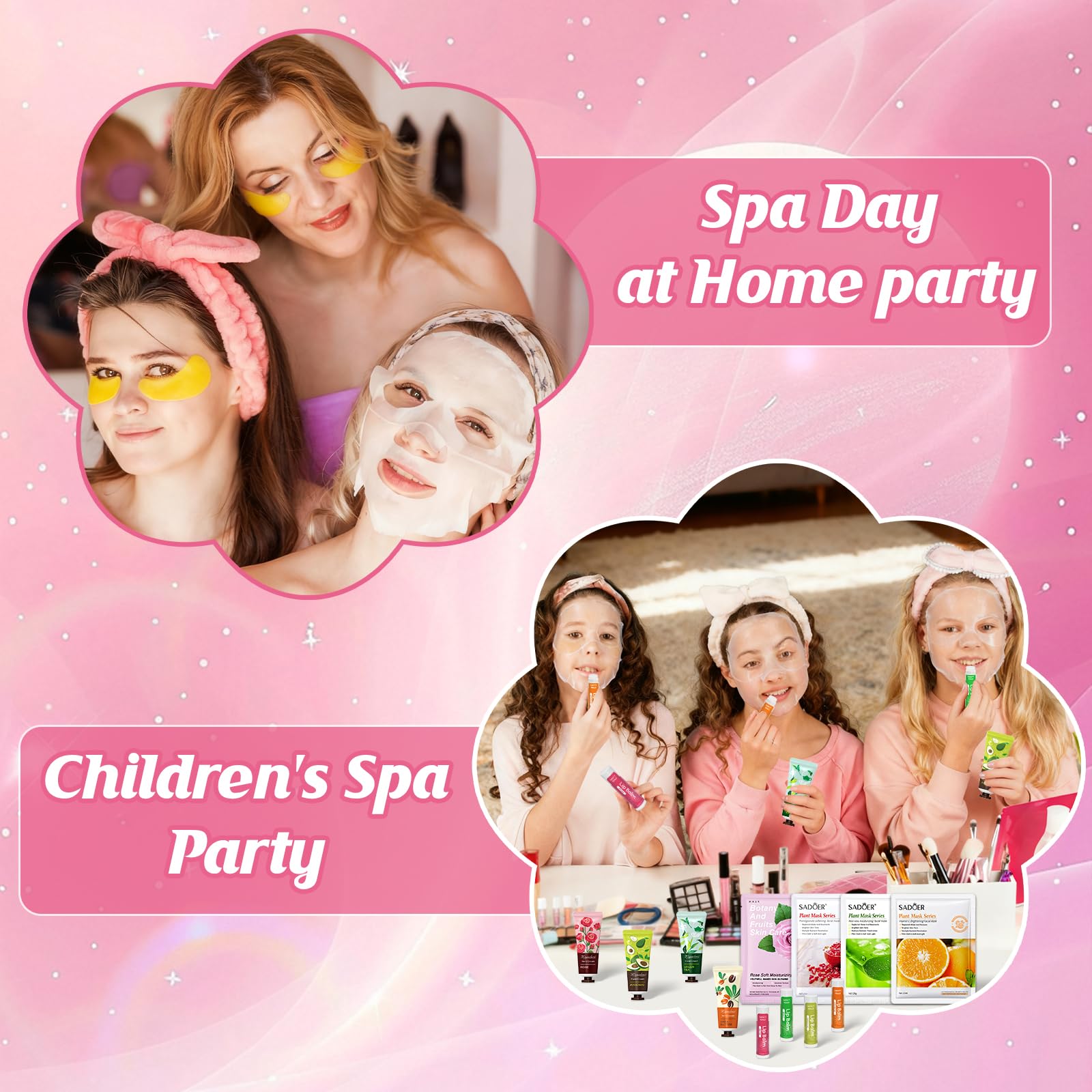 Yopela 128-Piece Spa Party Kit for Girls – Gift-Ready At-Home Pampering