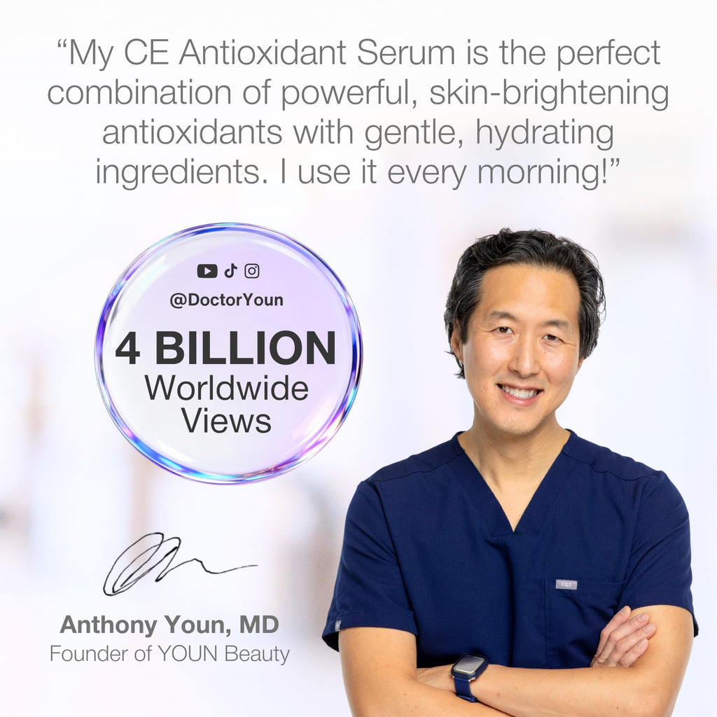 YOUN Beauty 20% Vitamin C Serum with Hyaluronic Acid – Antioxidant Face Serum by Dr. Anthony Youn | 60 ml